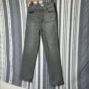 Good American Charcoal Straight Leg Jeans